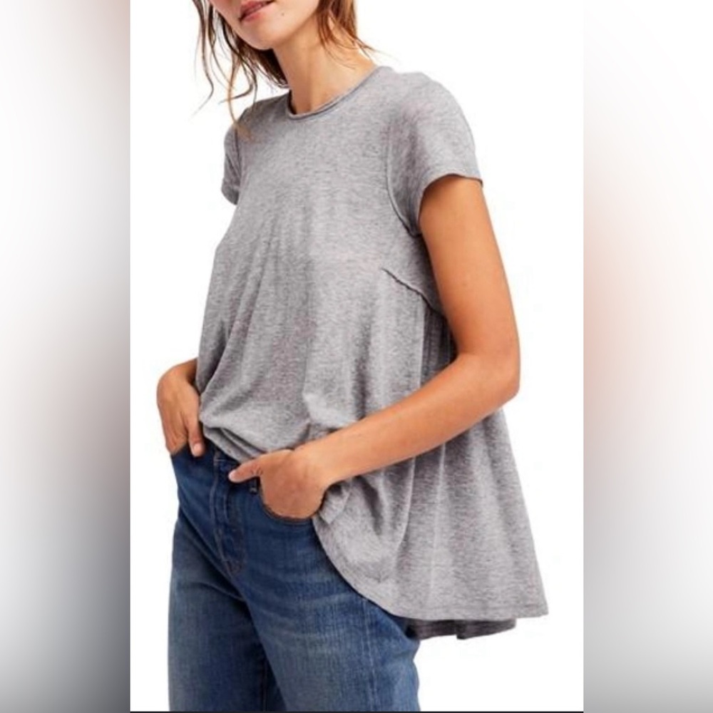 Free People It's Yours Tee In Grey